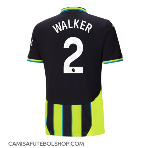 Camisa de time de futebol Manchester City Kyle Walker #2 Replicas 2º Equipamento 2024-25 Manga Curta